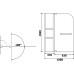 Шторка на ванну RGW Screens SC-08 1000x1500 с ручкой и полками, стекло чистое