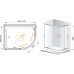 Душевой уголок Cezares Porta D RH2 120/90 C Cr