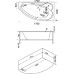 Акриловая ванна Bas Николь 170x104 R с гидромассажем