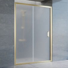 Душевая дверь в нишу Vegas Glass ZP 135 09 10 профиль золото, стекло сатин 