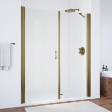 Душевая дверь в нишу Vegas Glass EP-F-2 185 05 01 L профиль бронза, стекло прозрачное 