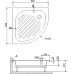 Поддон для душа RGW Acrylic BP/CL-S 90x90