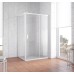 Душевой уголок Vegas Glass ZP+ZPV 130*70 01 02 профиль белый, стекло шиншилла