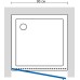 Душевая дверь в нишу GuteWetter Lux Door GK-001 левая 90 см стекло бесцветное, фурнитура хром