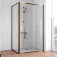 Душевой уголок Vegas Glass ZP+ZPV 110*80 05 01 профиль бронза, стекло прозрачное 