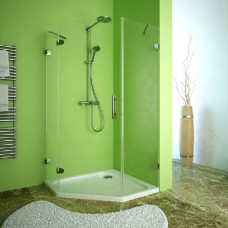 Душевой уголок GuteWetter Lux Festt GK-001 левый 90x90 см стекло бесцветное, фурнитура хром 