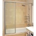 Шторка на ванну GuteWetter Practic Part GV-403 153-157 см стекло бесцветное, профиль матовый хром