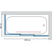 Шторка на ванну GuteWetter Practic Part GV-413A правая 178x85 см стекло бесцветное, профиль матовый хром