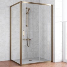 Душевой уголок Vegas Glass ZP+ZPV 120*90 05 01 профиль бронза, стекло прозрачное 