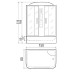 Душевая кабина River Wisla 150/80/55 ТН 150x80
