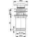 Донный клапан для раковины AlcaPlast A392