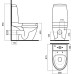 Унитаз-компакт Am.Pm Bliss L C538607SC с микролифтом