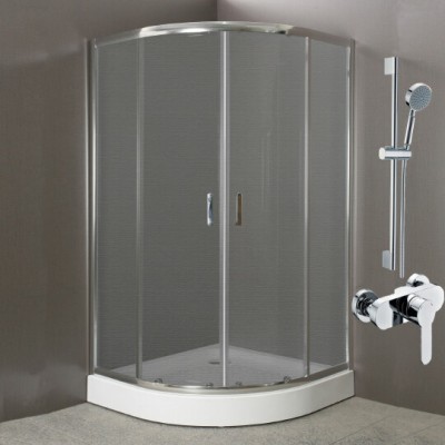 Душевой уголок BelBagno Uno R 2 90 P Cr + Смеситель BelBagno Tanaro TAN ESDM CRM для душа + Душевой гарнитур BelBagno Vittoria VIT SAL CRM