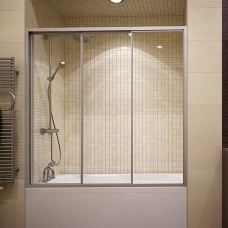 Шторка на ванну GuteWetter Practic Part GV-403 168-172 см стекло бесцветное, профиль матовый хром 