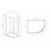 Душевое ограждение Abber Schwarzer Diamant AG01118B 110x80