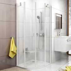 Душевой уголок Ravak CSKK4-80 Transparent, белый профиль 