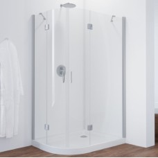 Душевой уголок Vegas Glass AFS-F 110*100 07 01 R профиль матовый хром, стекло прозрачное 