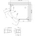 Душевой уголок Vegas Glass AFS-F 110*100 07 01 R профиль матовый хром, стекло прозрачное