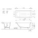 Чугунная ванна Vinsent Veron Italon 170x70x45 с антискользящим покрытием