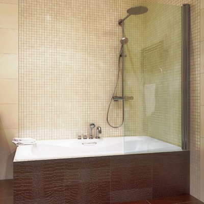 Шторка на ванну GuteWetter Lux Pearl GV-601 правая 90 см стекло бесцветное, профиль хром