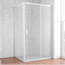 Душевой уголок Vegas Glass ZP+ZPV 100*90 01 10 профиль белый, стекло сатин 