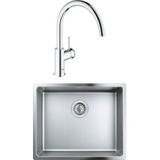 Комплект  Мойка кухонная Grohe K700U 31574SD0 + Смеситель Grohe BauClassic 31234000 для кухонной мойки 