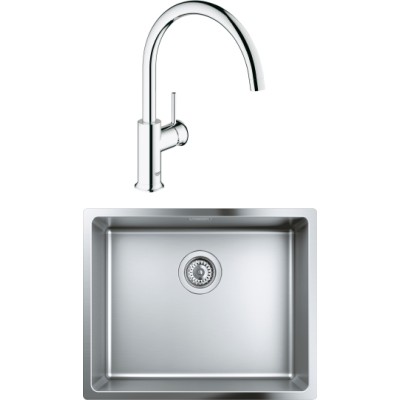 Комплект  Мойка кухонная Grohe K700U 31574SD0 + Смеситель Grohe BauClassic 31234000 для кухонной мойки