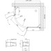 Душевой уголок Vegas Glass AFS-F 120*90 07 01 R профиль матовый хром, стекло прозрачное