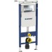 Комплект Инсталляция Geberit Duofix Платтенбау 4 в 1 с кнопкой хром + Унитаз IFO Sjoss Rimfree безободковый + Шумоизоляция