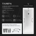 Чугунная ванна Vinsent Veron Tampa 170x70x42 с квадратными черными матовыми ручками и антискользящим покрытием