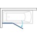 Шторка на ванну Koller Pool Waterfall Line QP95 L Chrome Clear