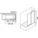 Шторка на ванну Koller Pool Waterfall Line QP95 R Chrome Clear