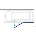 Шторка на ванну Koller Pool Waterfall Line QP95 R Chrome Clear