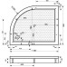 Поддон для душа Эстет Омега L 100x80