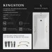 Чугунная ванна Vinsent Veron Kingston 180x80x50 с квадратными золотыми ручками и антискользящим покрытием