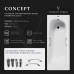 Чугунная ванна Vinsent Veron Concept 160x70x42 с квадратными бронзовыми ручками