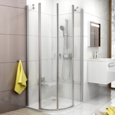 Душевой уголок Ravak CSKK4-80 Transparent, блестящий профиль 