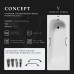 Чугунная ванна Vinsent Veron Concept 165x70x42 с квадратными черными матовыми ручками