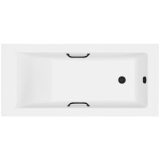 Ванна из искусственного камня Delice Diapason 170x80 глянцевая с черными ручками DLR330007RB-G
