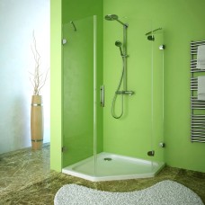 Душевой уголок GuteWetter Lux Festt GK-001 правый 90x90 см стекло бесцветное, фурнитура хром 