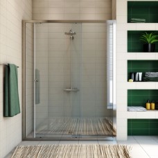 Душевая дверь в нишу GuteWetter Guwer GK-662D 150 см стекло бесцветное, профиль хром 