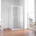 Душевой уголок Vegas Glass ZP+ZPV 110*80 01 02 профиль белый, стекло шиншилла