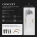 Чугунная ванна Vinsent Veron Concept 140x70x42 с дугообразными золотыми ручками