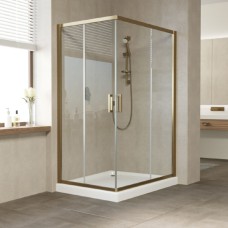 Душевой уголок Vegas Glass ZA-F 120*90 05 01 профиль бронза, стекло прозрачное 