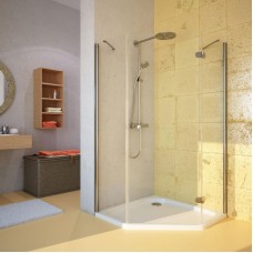 Душевой уголок GuteWetter Lux Festt GK-101 правый 100x100 см стекло бесцветное, профиль хром 