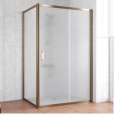 Душевой уголок Vegas Glass ZP+ZPV 140*70 05 10 профиль бронза, стекло сатин 