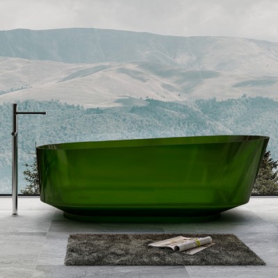 Прозрачная ванна ABBER Kristall AT9706Emerald 170x80