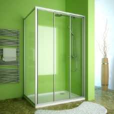 Душевой уголок GuteWetter Practic Rectan GK-403 правая 90x70 см стекло бесцветное, профиль матовый хром 
