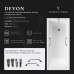 Чугунная ванна Vinsent Veron Devon 175x70x45 с квадратными черными матовыми ручками и антискользящим покрытием