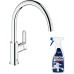 Смеситель Grohe BauEdge 31367000 для кухонной мойки + Средство для очистки Grohe Grohclean 48166000